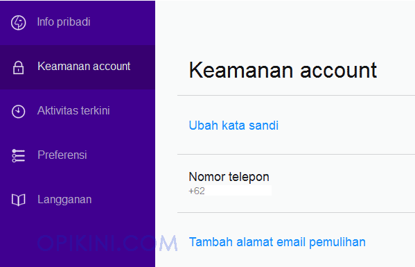 Keamanan account