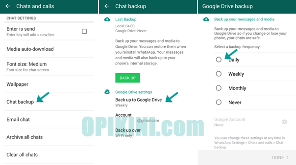 Cara Backup Dan Restore Percakapan WhatsApp Dengan Google Drive