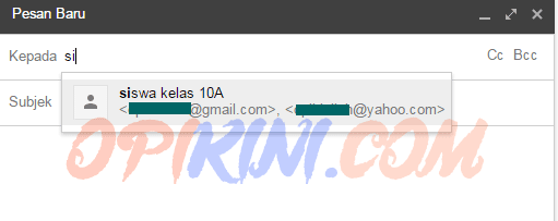 Contoh Manfaat Grup Kontak di Gmail