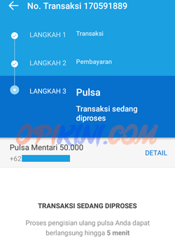 transaksi sedang diproses