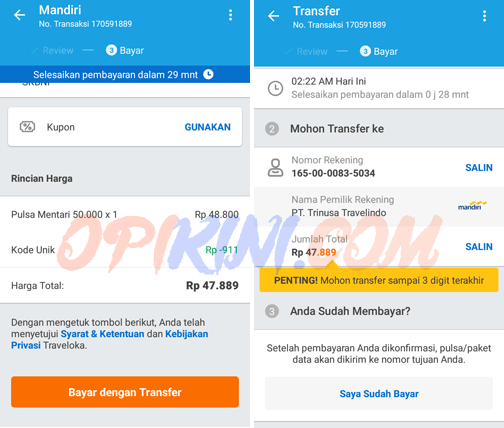 pembayaran di traveloka