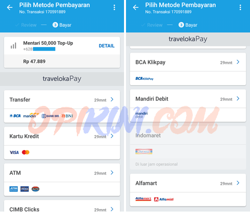 memilih metode pembayaran