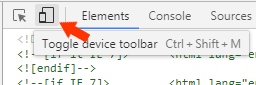 Togle device toolbar