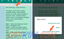 Cara Hapus atau Tarik Pesan WhatsApp Yang Sudah Terkirim