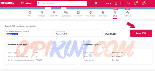 Membayar Iuran BPJS Online di Bukalapak