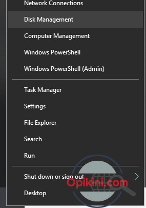 Buka Disk Management