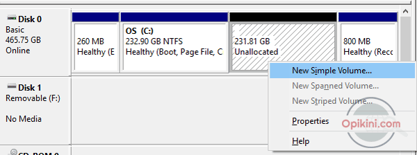 Membuat Partisi Baru di Windows 10