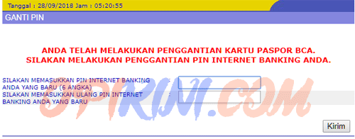 Ganti PIN KlikBCA