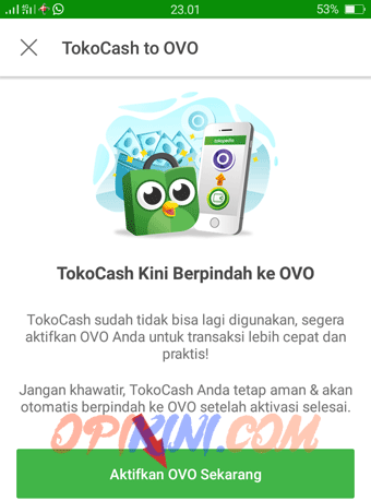 Cara Aktivasi OVO di Tokopedia Android