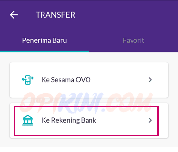 Ke Rekening Bank