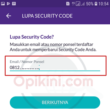 omor HP yang digunakan saat daftar OVO