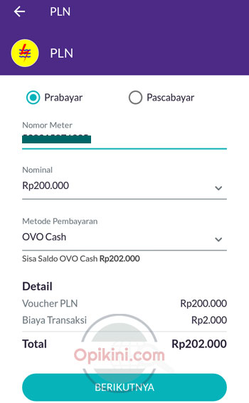 Cara Membeli Token Pln Di Aplikasi Ovo Opikini