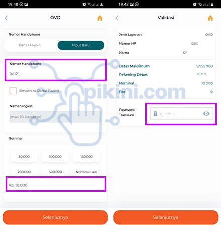 Transfer BNI ke OVO