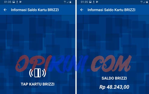 Cek Saldo BRIZZI BRI Dengan Aplikasi BRI Mobile