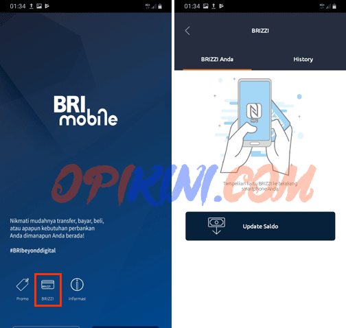 Cek Saldo E-Toll BRIZZI Di Android Pakai Aplikasi BRImo