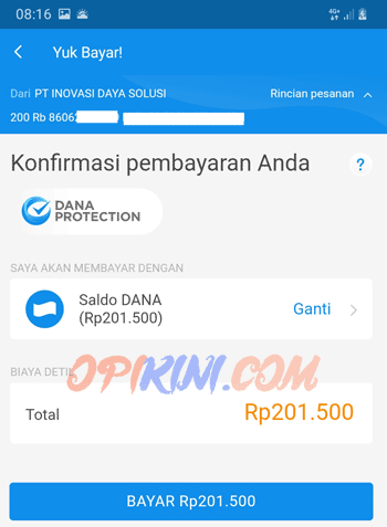 Cara Beli Token Listrik Di Aplikasi Dana Opikini