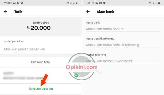 tap Tambahin bank lain