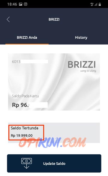 transfer dari OVO ke BRIZZI berhasil