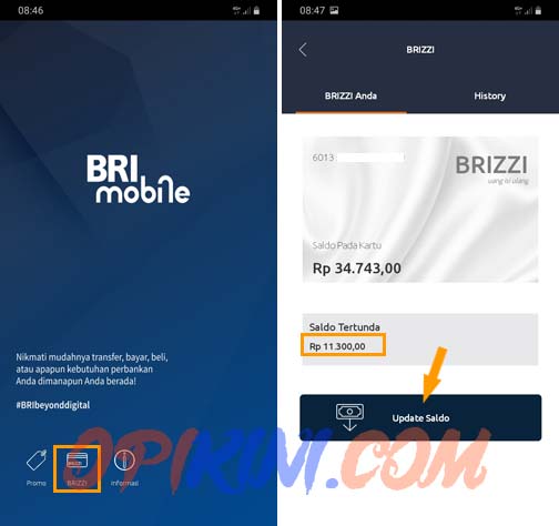 Pilih menu BRIZZI