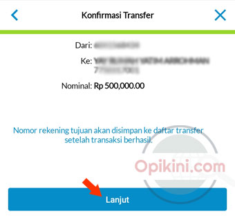 Konfirmasi Transfer Uang