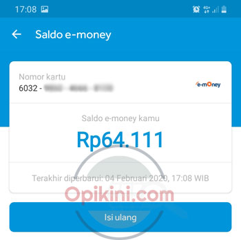 memperbaharui saldo kartu e-toll Mandiri