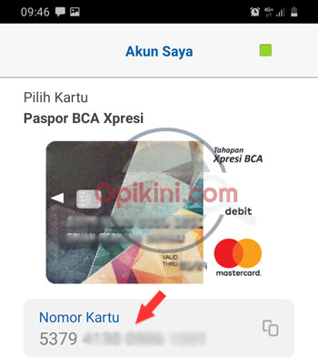 16 angka nomor kartu ATM BCA