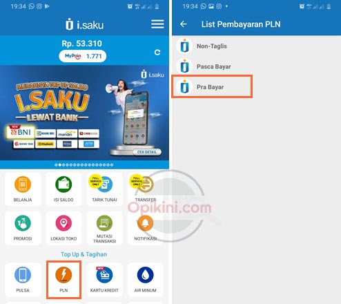 Cara Membeli Token Listrik Lewat iSaku Indomaret