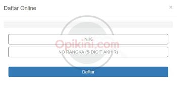 Lanjut daftar online