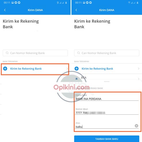masukan Bank INA Perdana