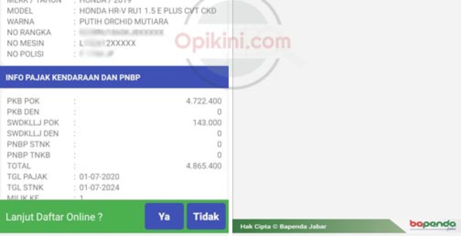 Cara Mendapat Kode Bayar E-Samsat Jawa Barat