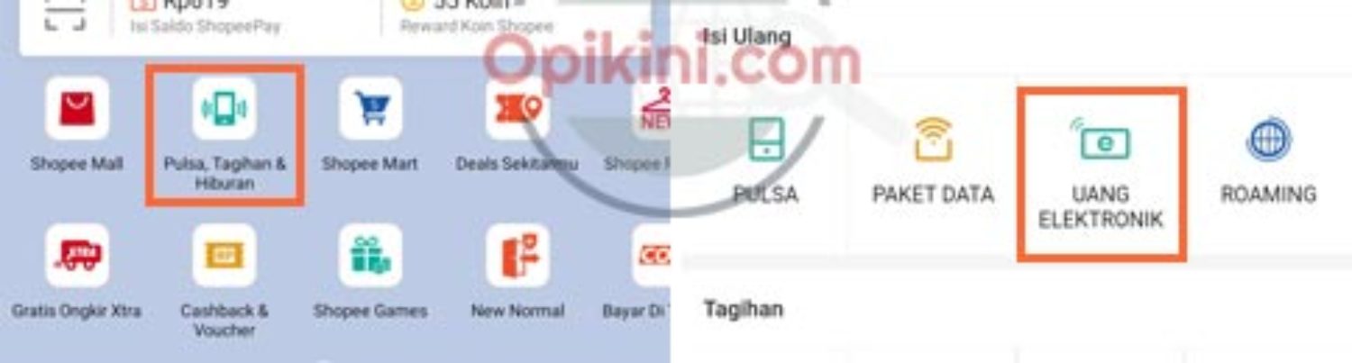 Cara Top Up BRIZZI Lewat Shopee Di HP Android