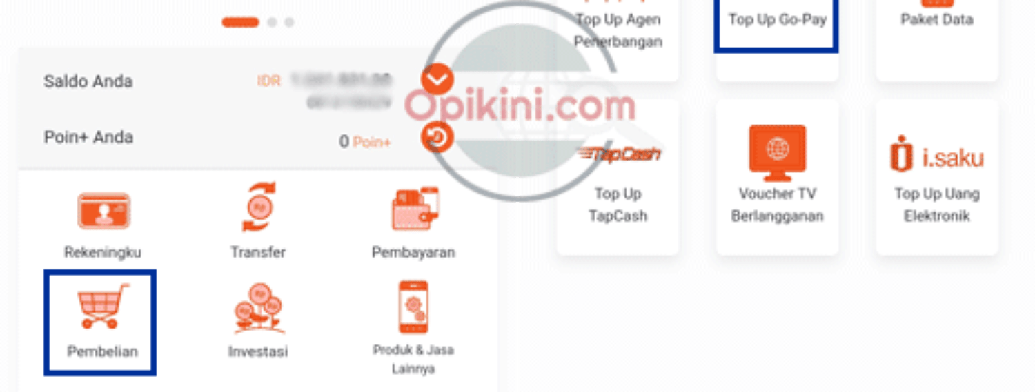 Cara Top Up GoPay Lewat BNI Mobile Banking