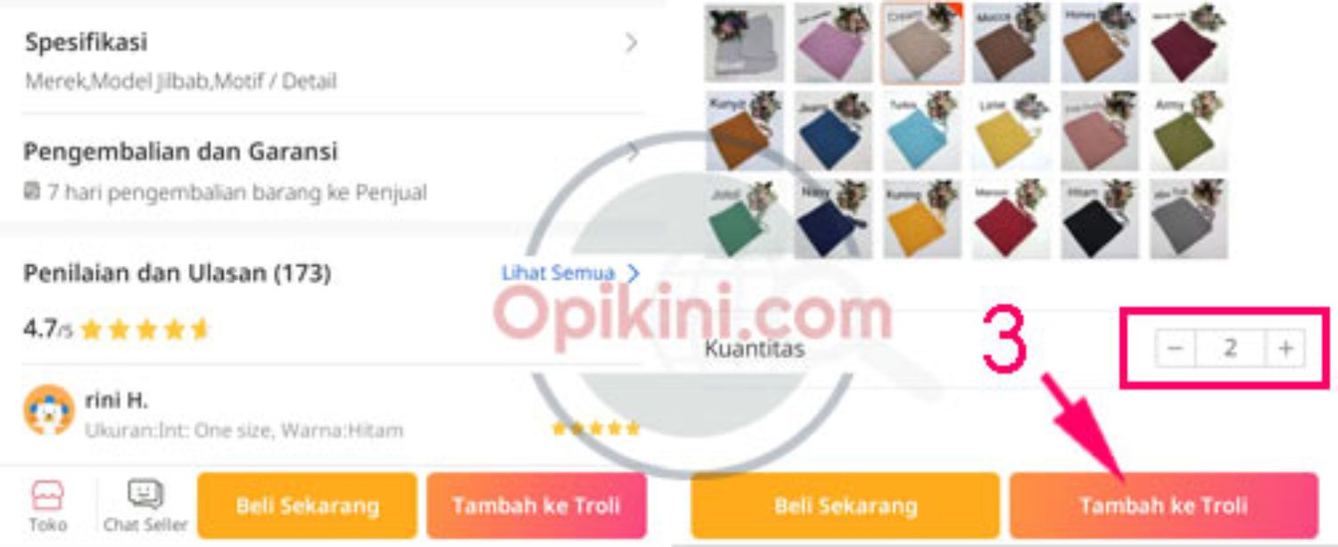 Pesan Barang 2 Warna Di Lazada