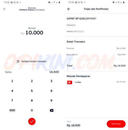 mengisi saldo GoPay via LinkAja 