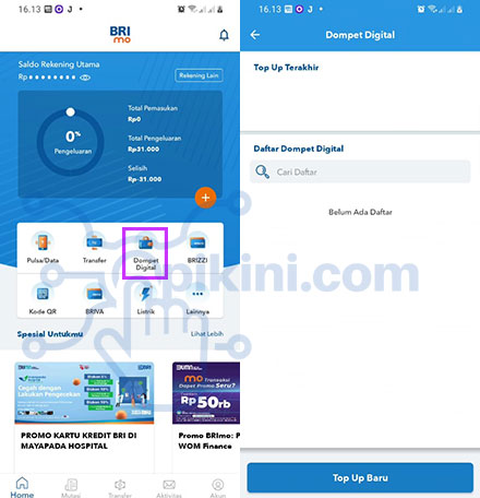 Cara Top Up GoPay Lewat BRImo