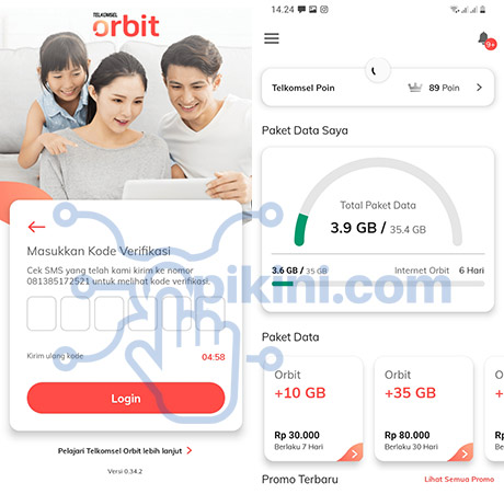 Cek Kuota Telkomsel Orbit Via Aplikasi myOrbit