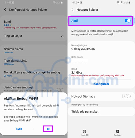 Cara Menyalakan WiFi dan Hotspot Bersamaan di HP Samsung