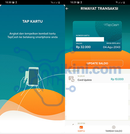 Cara Update Balance E-Toll BNI Tapcash di HP