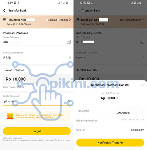 Cara Top Up LinkAja Pakai Neo+ atau Bank Neo