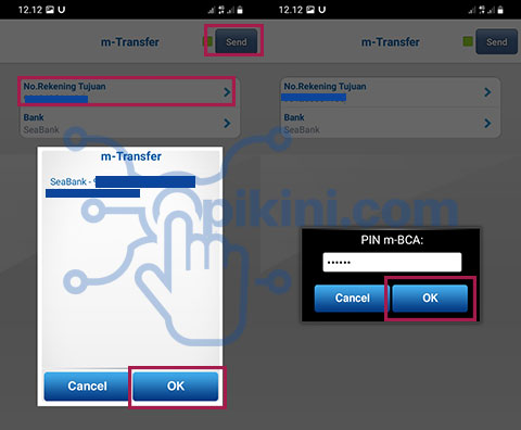 Tambah SeaBank di BCA Mobile