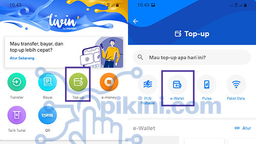 Transfer Mandiri ke GoPay