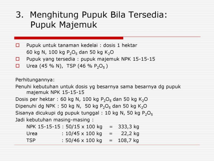 Cara menghitung dosis pupuk per polybag