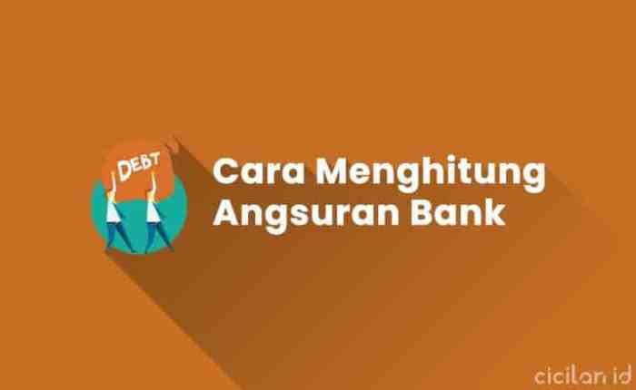 Cara menghitung angsuran bank