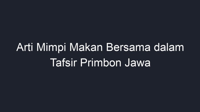 Arti mimpi menurut primbon jawa