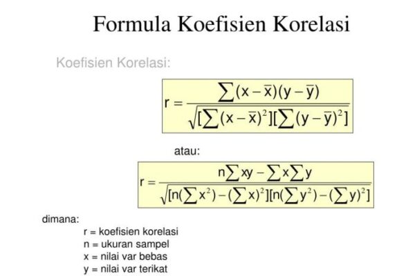 Cara menghitung korelasi