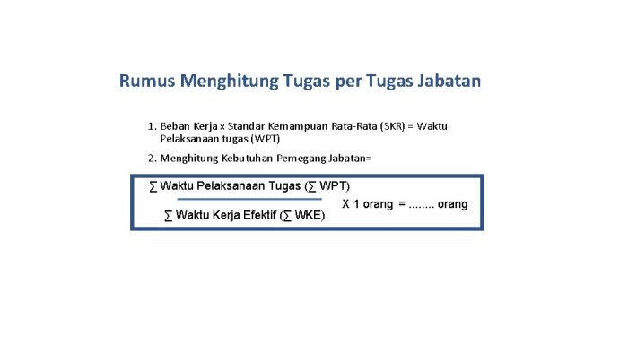 Cara menghitung beban kerja