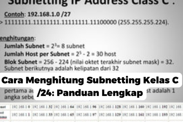 Cara Menghitung Subnetting Kelas C /24: Panduan Lengkap